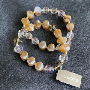 NWT Chico’s stretch bracelet set